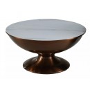 Комплект SIGNAL SALSA (2 стола журнальных) белый/медный 75/38, 50/52,5